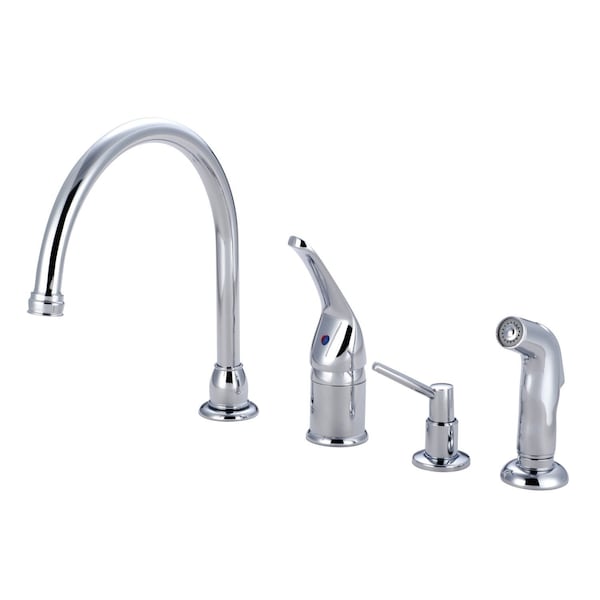 KB821K1 Single-Handle Widespread Kitchen Faucet, Polished Chrome